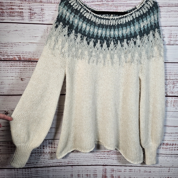Free People Fairisle pullover knit sweater - Picture 5 of 16
